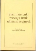 Stan i kierunki rozwoju nauk administracyjnych