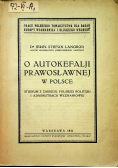O autokefalji prawosławnej w Polsce 1931 r.