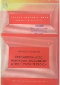 Odpowiedzialność majątkowa małżonków wobec osób trzecich