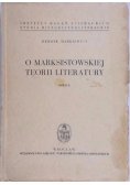 O marksistowskiej teorii literatury