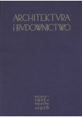 Architektura i budownictwo miesięcznik ilustrowany rocznik 1925 i 1926