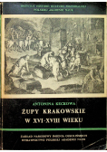 Żupy krakowskie w XVI XVIII wieku