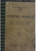 Ostatnie nowele, 1921 r.