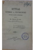 Rytuał rzymski a piotrkowski, 1896 r.