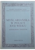 Myśl Ariańska w Polsce XVII wieku