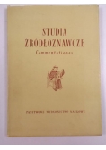 Studia Źródłoznawcze Commentationes V