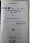 Historja Literatury Niepodległej Polski 965 1795   1930 r