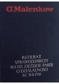 Referat sprawozdawczy na XIX zjeździe partii o działalności KC WKP(b)