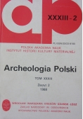 Archeologia Polski Tom XXXIII zeszyt 2