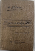Rzecz o roku 1863 Tom III Część II 1895 r.