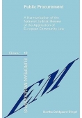 Public Procurement A Harmonization of the National Judicial Review of the Application of European Community Law
