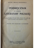 Podręcznik do dziejów literatury polskiej, ok 1920 r.