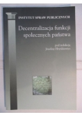 Decentralizacja funkcji społecznych państwa