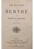 Le Secret de Berthe par Fortune du Boisgobey, 1884 r.