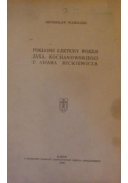 Pokłosie lektury poezji Jana Kochanowskiego u Adama Mickiewicza 1930r.