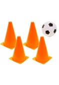 Pachołki 4 sztuki 18 cm + piłka 10,5 cm