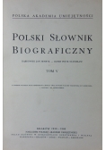 Polski słownik biograficzny, tom V