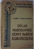 Skład narodowościowy państw europejskich, 1933 r.