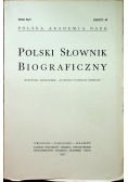 Polski słownik biograficzny Tom XI zeszyt 49