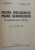 Polska Bibliografia Prawa Kanonicznego ,1947r.