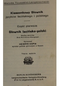 Kieszonkowy słownik języków łacińskiego i polskiego 1926