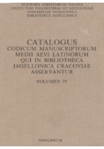 Catalogus codicum manuscriptorum medii aevi Latinorum, qui in Bibliotheca Jagellonica Cracoviae asservantur