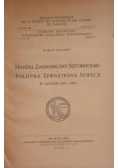 Handel zagraniczny Sztokholmu i polityka zewnętrzna Szwajcarji 1935 r.