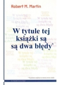 W tytule tej książki są są dwa błędy