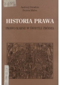 Historia prawa : prawo karne w świetle źródeł