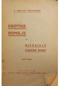 Krótkie homilje na niedziele całego roku cz. 3, 1934 r.