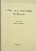 Apercu de la philosophie de Wronski