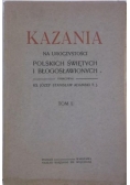Kazania na uroczystości polskich świętych i błogosławionych, 1920 r.