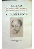 Lettres a Odilon Redon