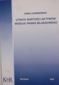 Utrata wartości aktywów według prawa bilansowego