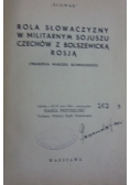 Rola Słowaczyzny w militarnym Sojuszu Czechów z Bolszewicką Rosją ,1936r.