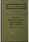 Swoistość stylistyczno - językowa poezji religijnej okresu oświecenia