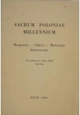 SACRUM POLONAE MILLENIUM. Rozprawy-Szkice-Materiały historyczne