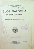 Błog Salomea za życia i po śmierci 1911 r