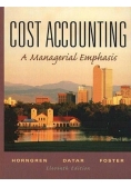 Cost accounting A Managerial Emphasis