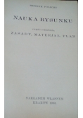 Nauka rysunku. Część pierwsza. Zasady, materjał, plan, 1933 r.