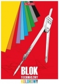 Blok techniczny kolorowy A4/10K (10szt)
