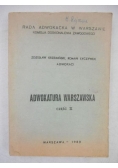 Adwokatura warszawska. Cz. II