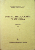 Polska Bibliografia Prawnicza Zeszyt XVI 1979