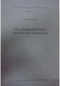 Das polnische Bauerntum im Werk Eliza Orzeszkowa