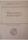 Wybór pism krytycznych