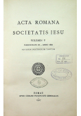 Acta Romana Societatis Iesu volumen V 1927 r.