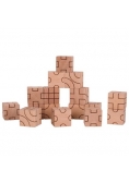 Klocki sześcienne geometryczne naturalne