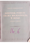 Dziennik pobytu Adama Mickiewicza w Rosji 1824-1829, 1949 r.