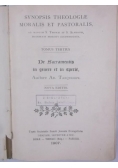 Synopsis Theologiae Moralis et Pastoralis, Tom III, 1907 r.