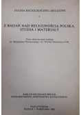 Z badań nad religijnością polską. Studia i materiały